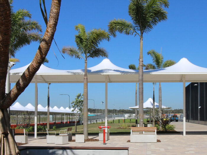 Gold Coast Airport Arrivals Plaza Monaco Modular Umbrella Walkway