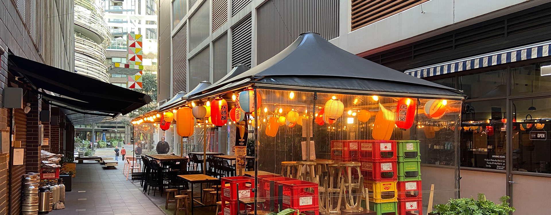 Some MakMax umbrellas in Steam Mille Lane Umbrellas Darling Square