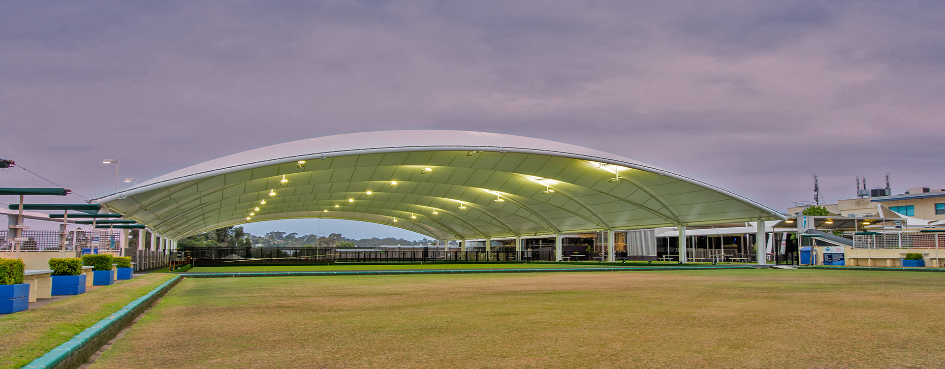 A Bowling Green Canopy at Club Sapphire Merimbula