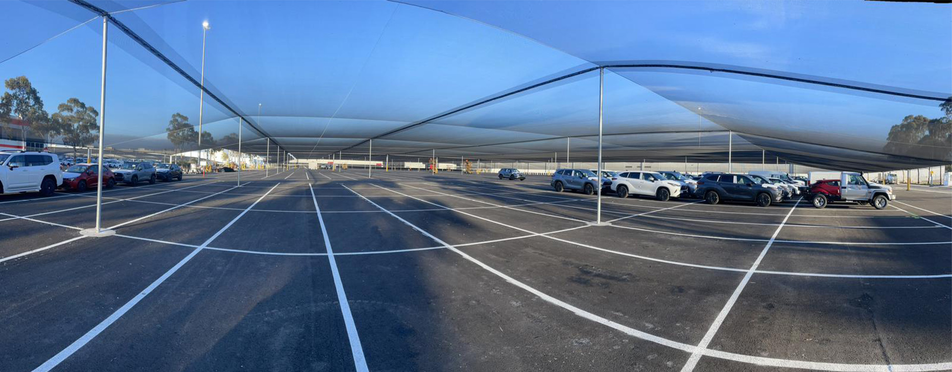 A TensoNet Hail Protection Canopy