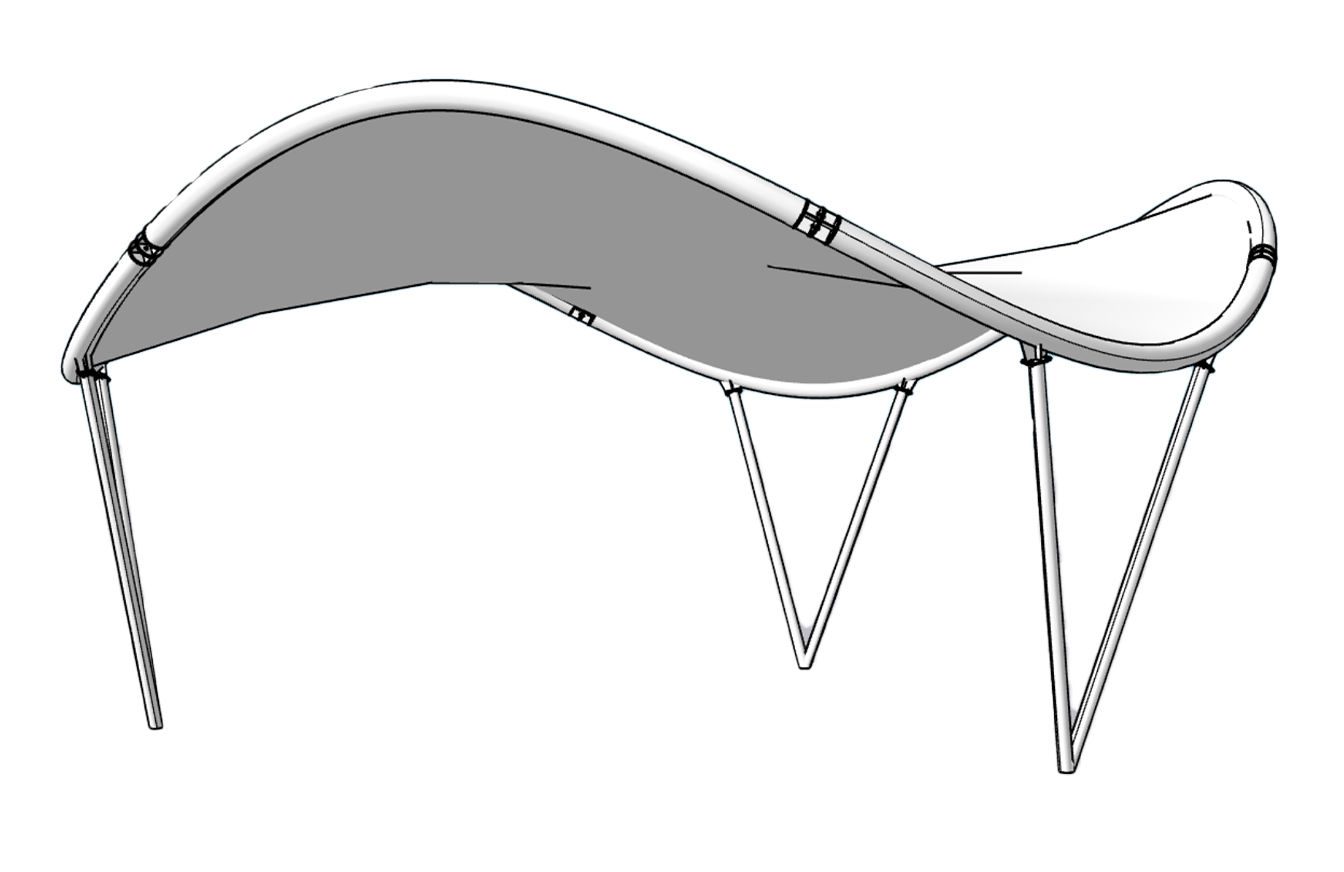 Helena Modular Shade Structure 3D