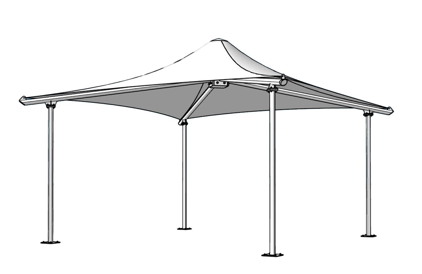 Pavilion Modular Shade Structure 3D