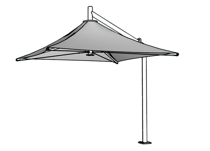 A 3D model of MakMax Leva Architectural Umbrella