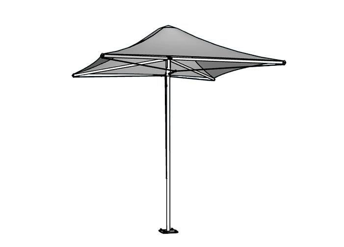 a 3D model of a MakMax Porta P21 Architectural Umbrella