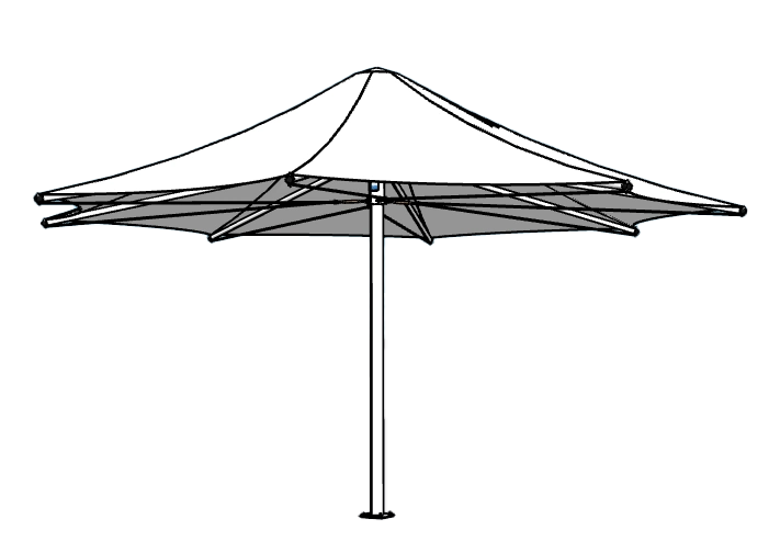 A 3D model of MakMax Centra Architectural Umbrella